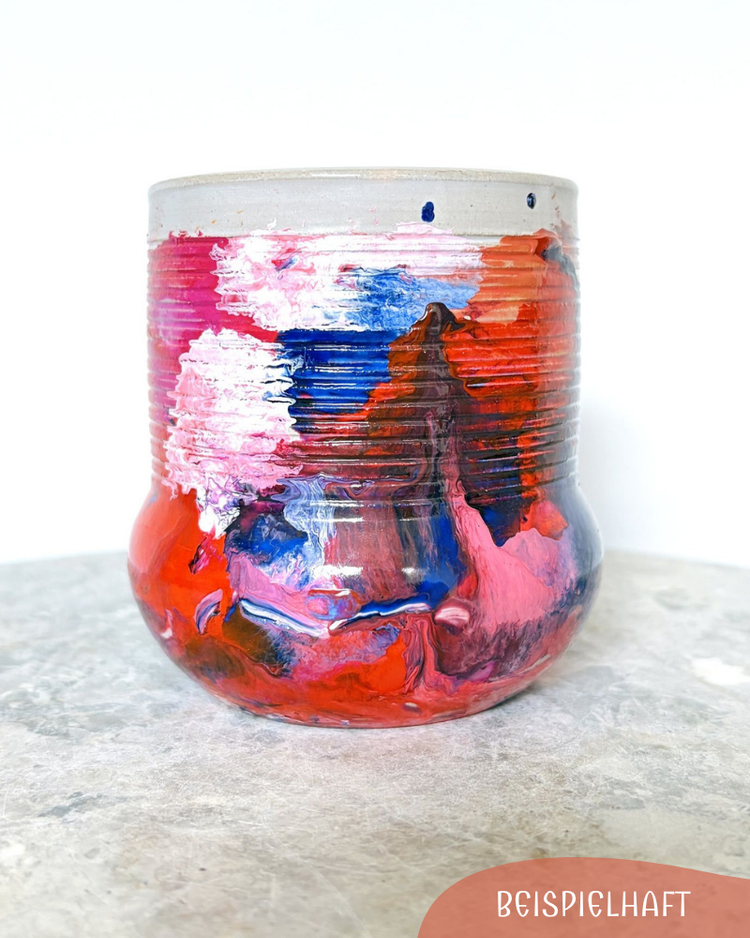 Becher mit Ringen - Kenia - abstrakt - Color Flush