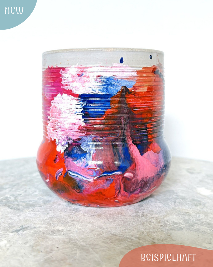 Becher mit Ringen - Kenia - abstrakt - Color Flush
