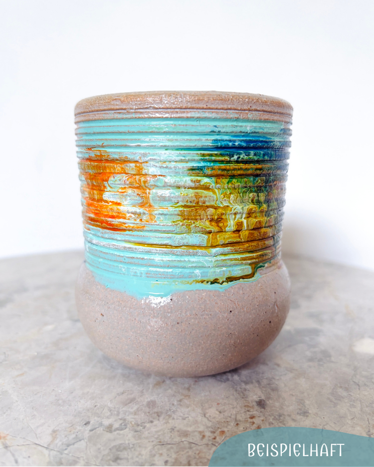 Becher mit Ringen - Kenia - abstrakt - Color Touch