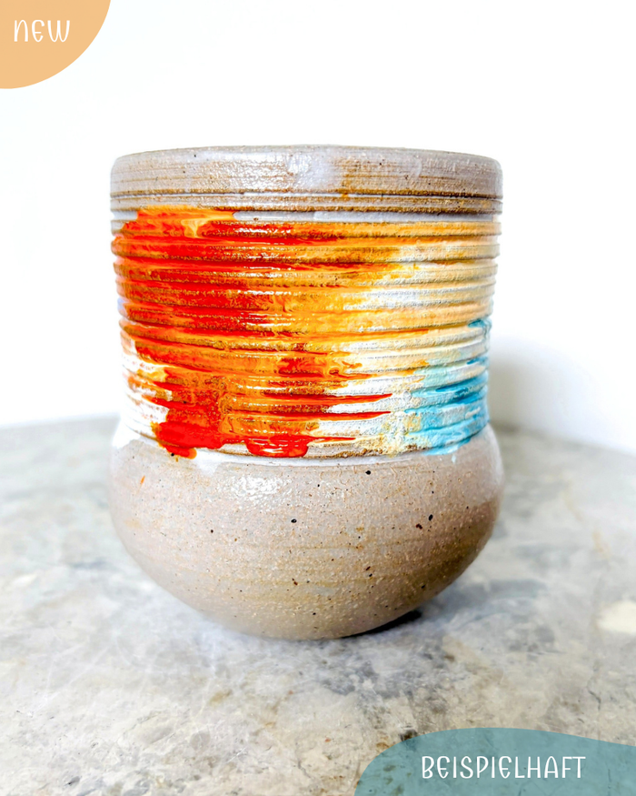 Becher mit Ringen - Kenia - abstrakt - Color Touch